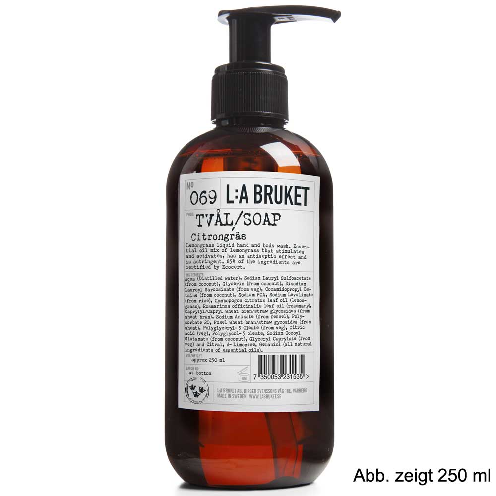 L:A BRUKET No. 69 Liquid Soap Lemongrass 450 ml