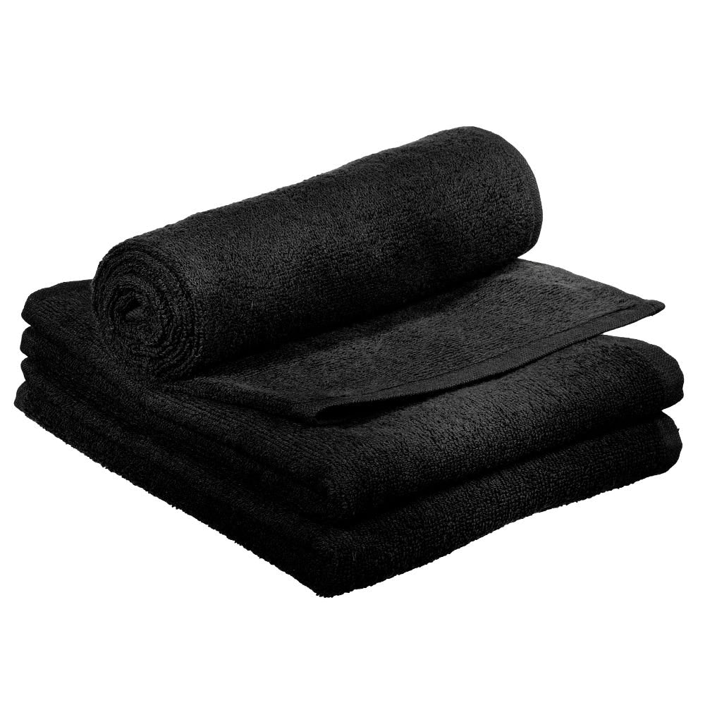 Comair Kabinett Handtuch 50x90cm schwarz 100% Baumwolle