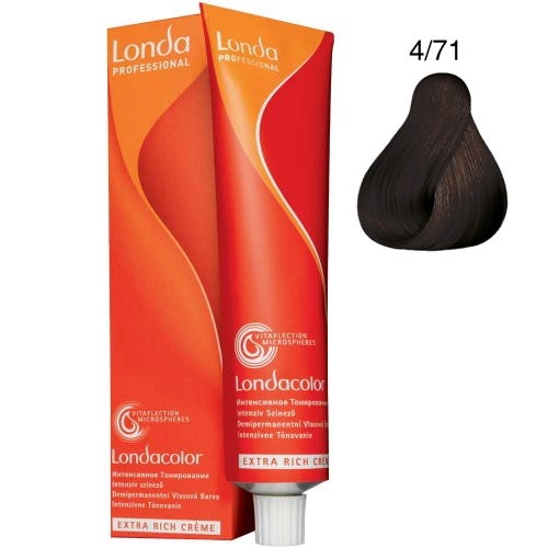 Londa Demi-Permanent Color Creme 4/71 Mittelbraun Braun-Asch 60 ml