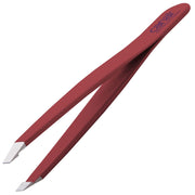 Canal Haarpinzette gerade rot rostfrei 95 mm