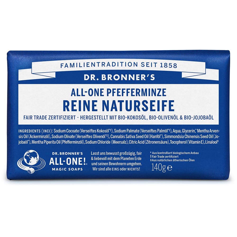 Dr. Bronner's Reine Naturseife Pfefferminze 140 g