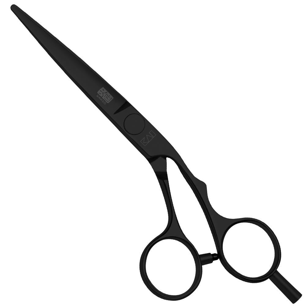 Kasho Silver Black Haarschneideschere 5,5 Zoll Offset