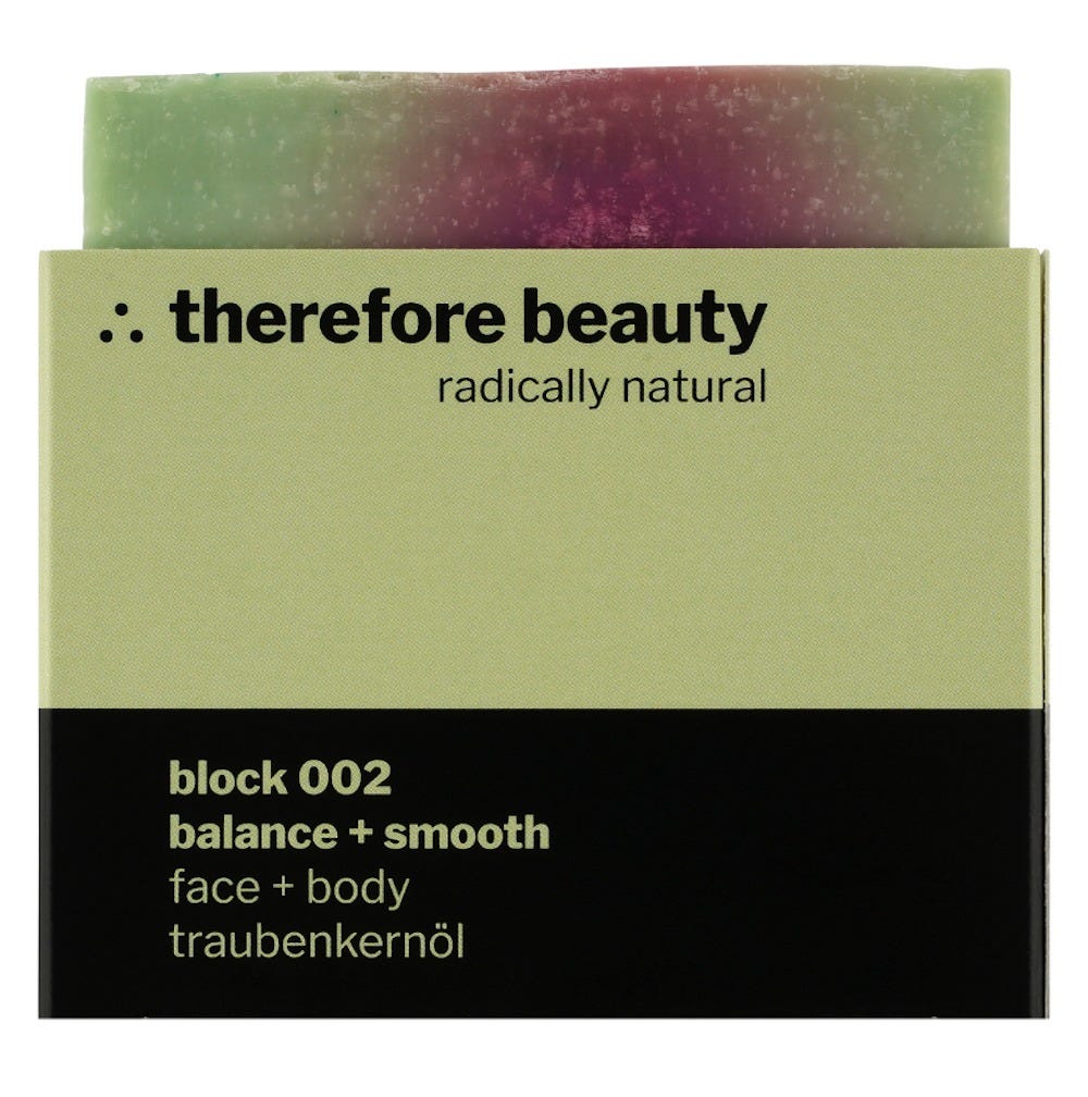 therefore beauty block 002 balance + smooth Seife 100 g 