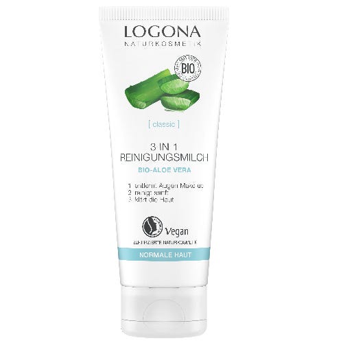 LOGONA 3 in 1 Reinigungsmilch Bio-Aloe Vera 100 ml