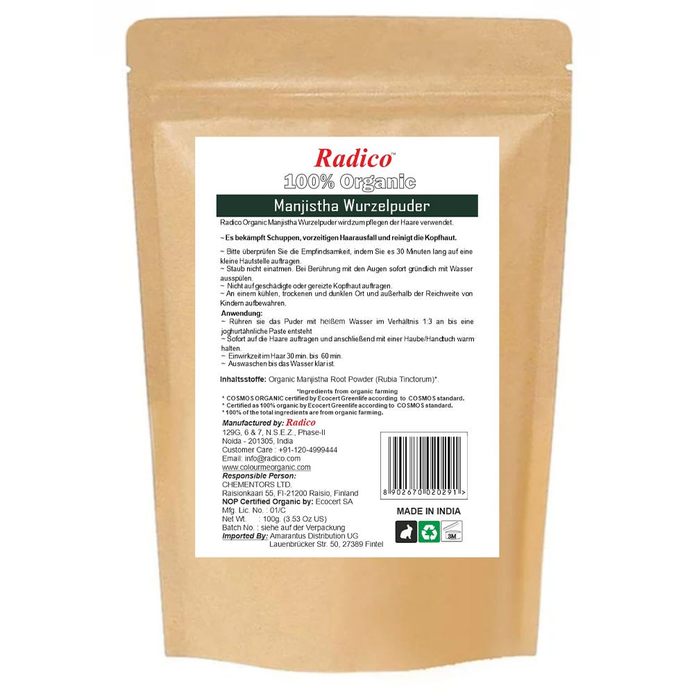 Radico Kräuterpflegepackung Manjistha 100 g