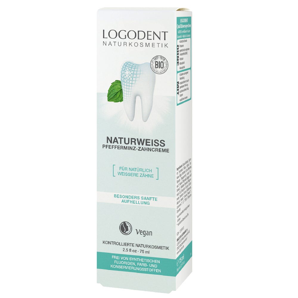 LOGODENT Naturweiss Pfefferminz-Zahncreme 75 ml