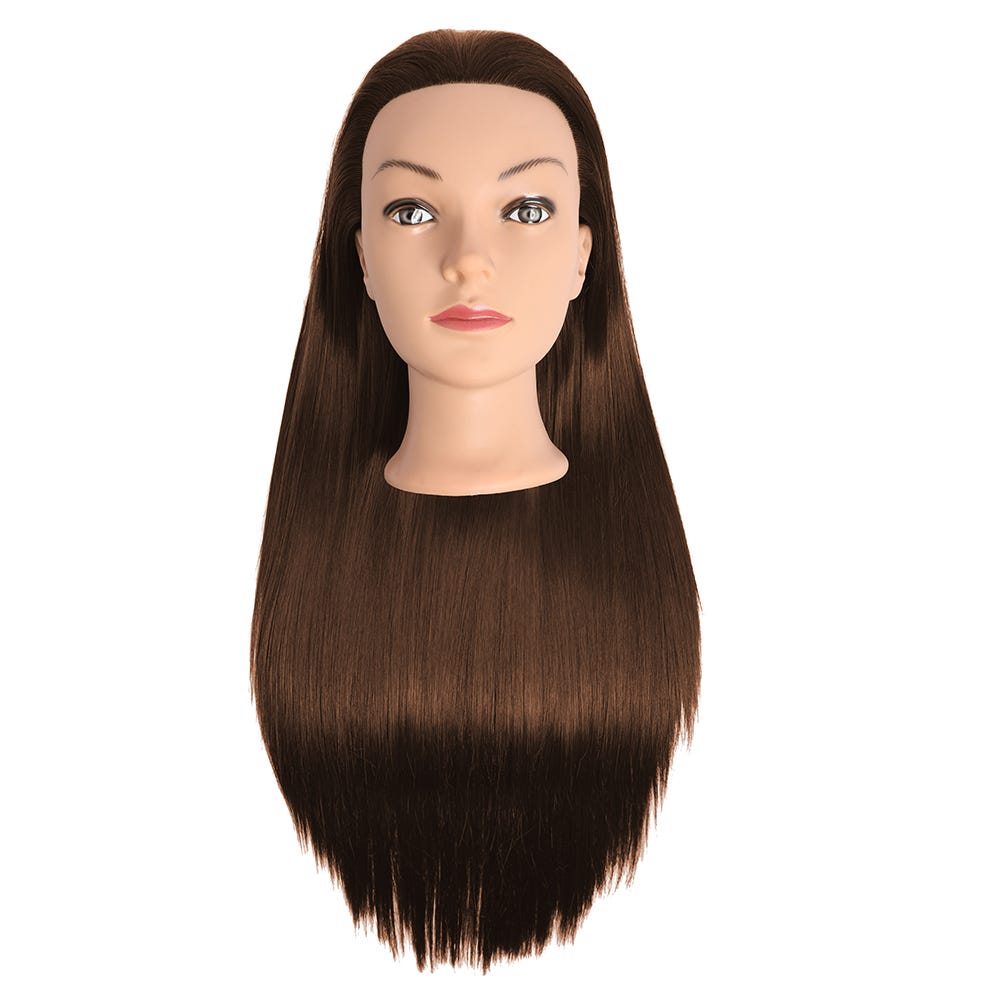 Efalock Übungskopf Emotion Lexa Synthetik-Haar braun 60 cm