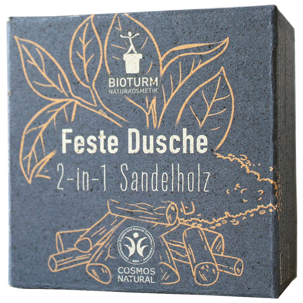 BIOTURM Feste Dusche 2 in 1 Sandelholz 100 g