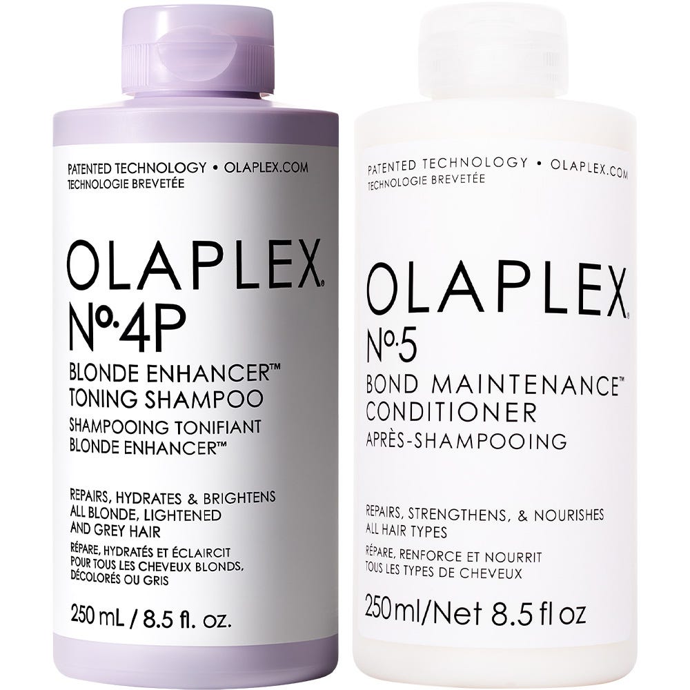 Olaplex Bundle No. 4-P + No. 5 Blonde Enhancer Toning Shampoo & Bond Maintenance Conditioner
