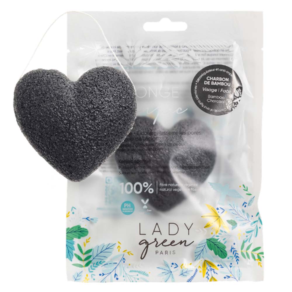 LADY green Konjac Schwamm 2 in 1 Gesicht 