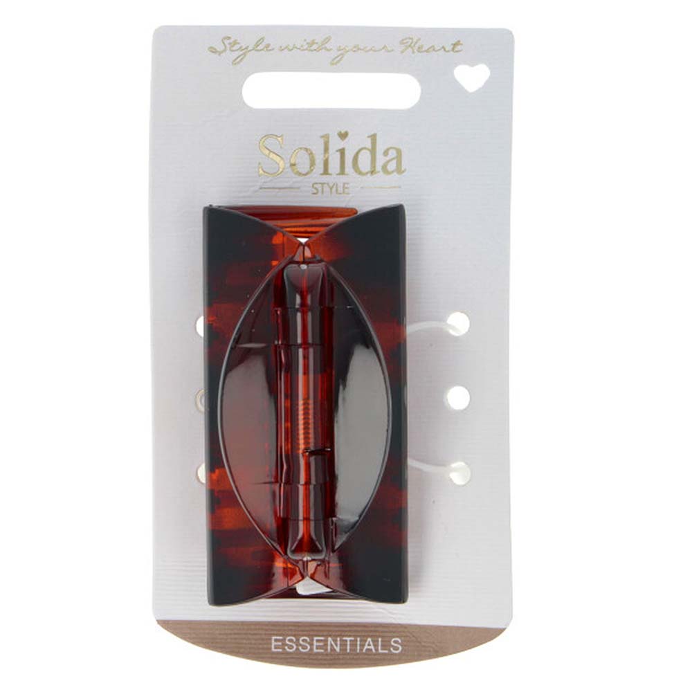 Solida Wasserwellklammer flach klein Havanna
