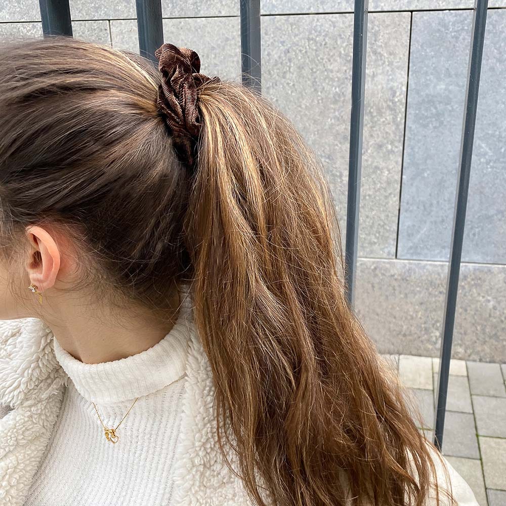 Bellody Original Velours Scrunchie Mocha Brown