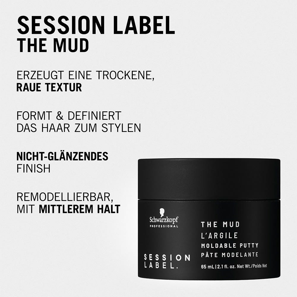 Schwarzkopf Session Label The Mud Moldable Putty 65 ml