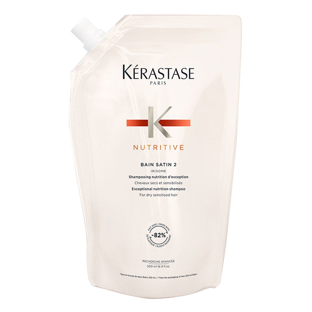 Kérastase Nutritive Bain Satin 2 Irisome Refill Pouch 500 ml + Alu-Flasche