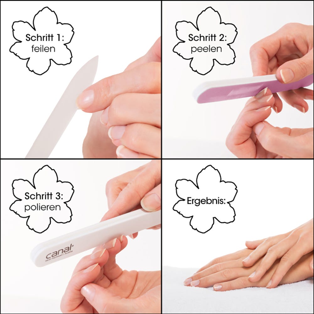 Canal Nagelpflegeset mit Glasfeile und Polierfeile