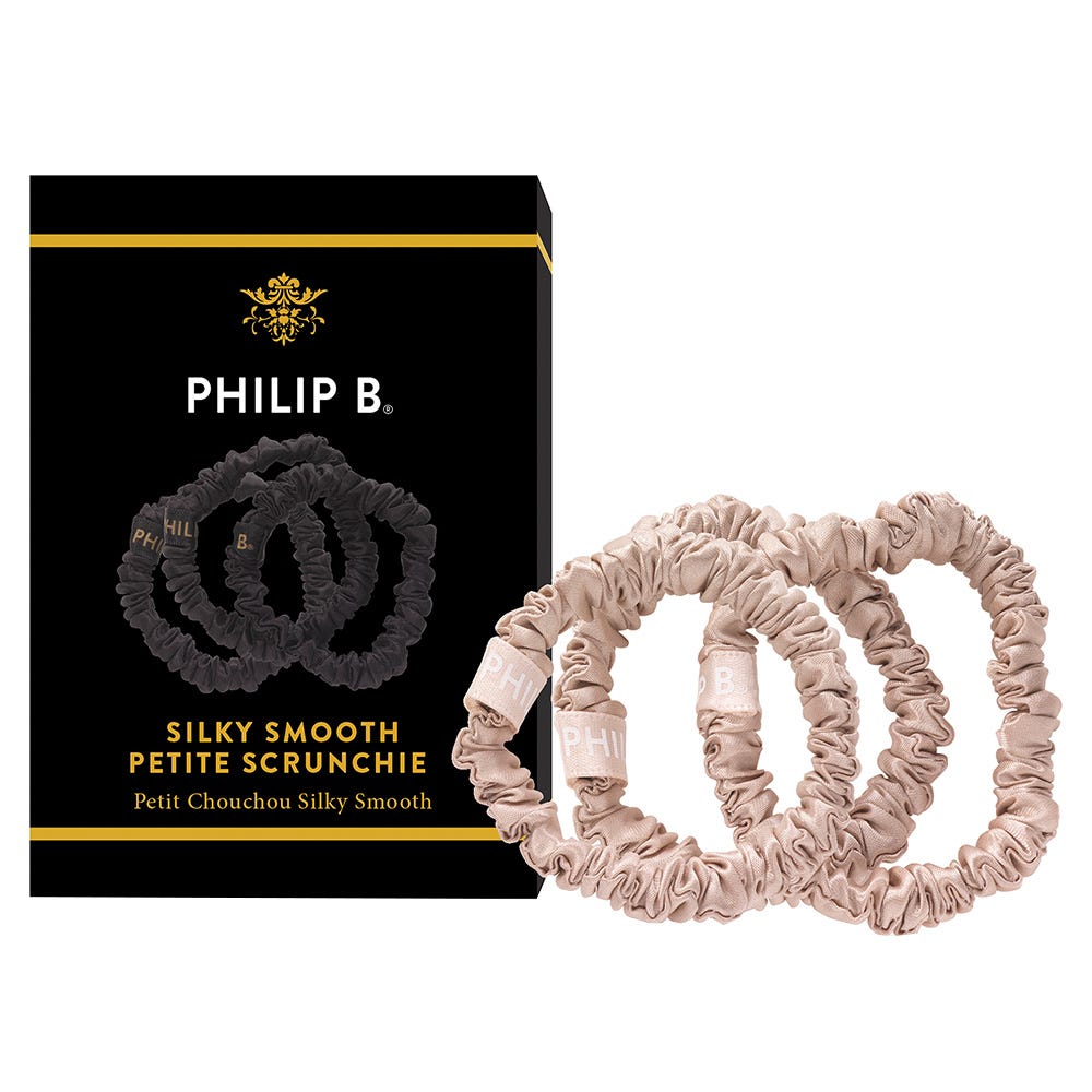 Philip B. Petite Champagne Scrunchie Set of 3