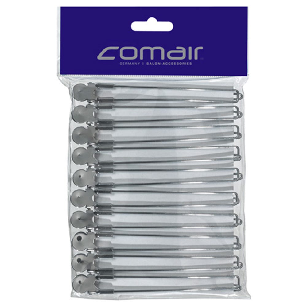 Comair Haarschneideklammer 10er Karte 12,5 cm Chrom