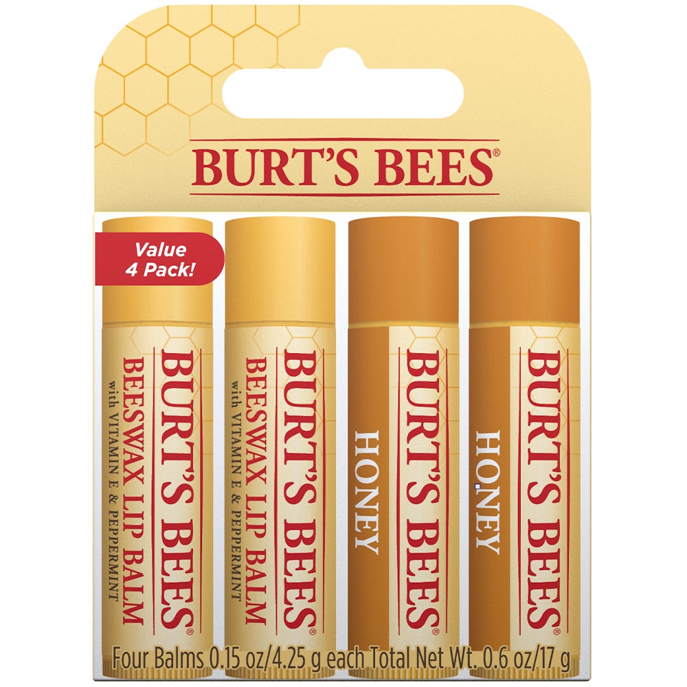 Burt's Bees Lip Balm Set Honey & Beeswax 4 x 4,25g 