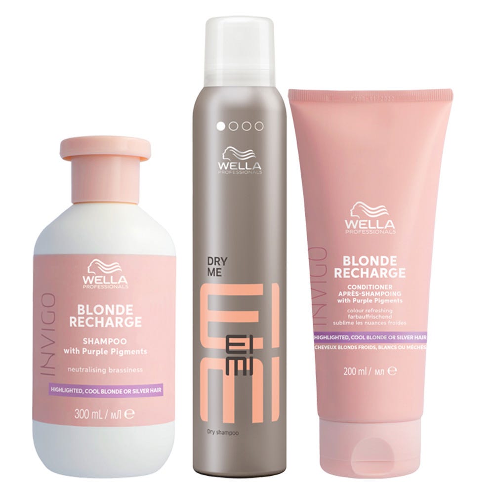 Wella Professionals Care Blonde Recharge X Wella Eimi Dry Me Bundle