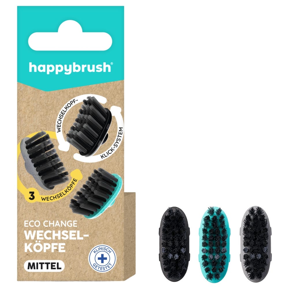 Happybrush Eco Change Wechselköpfe 3 Stück