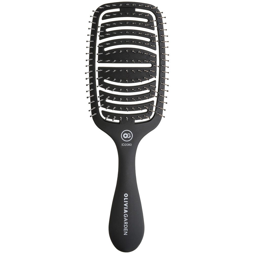 Olivia Garden Essential Care Flex Thick Hair Bristles Matt Black