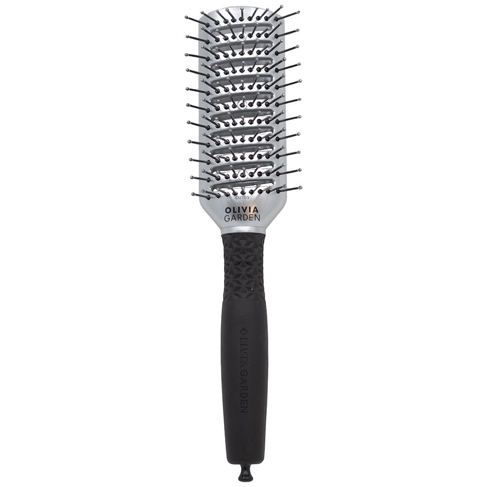 Olivia Garden Haarbürste Essential Style Tunnel Nylon Bristles Silver