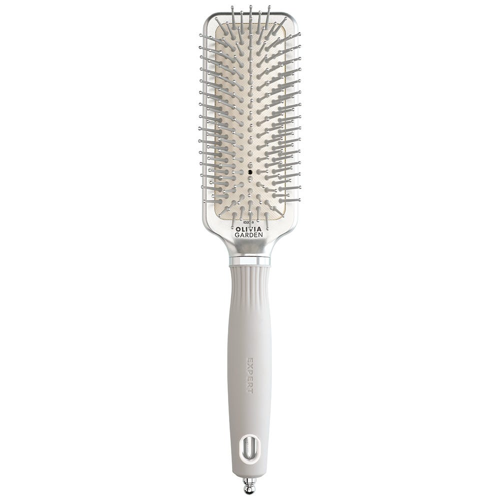 Olivia Garden RECTANGULAR Nylon Bristles Silver S