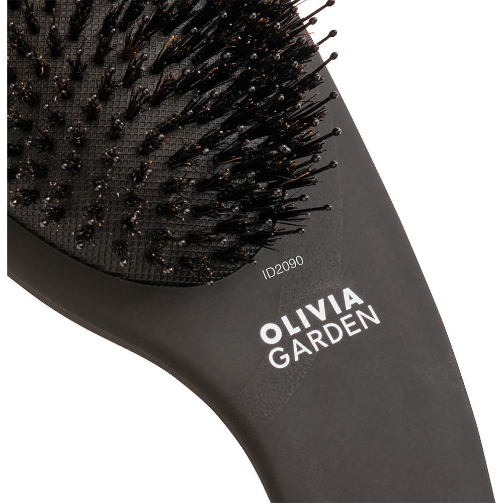 Olivia Garden Curve Boar & Nylon Bristles Matt Black