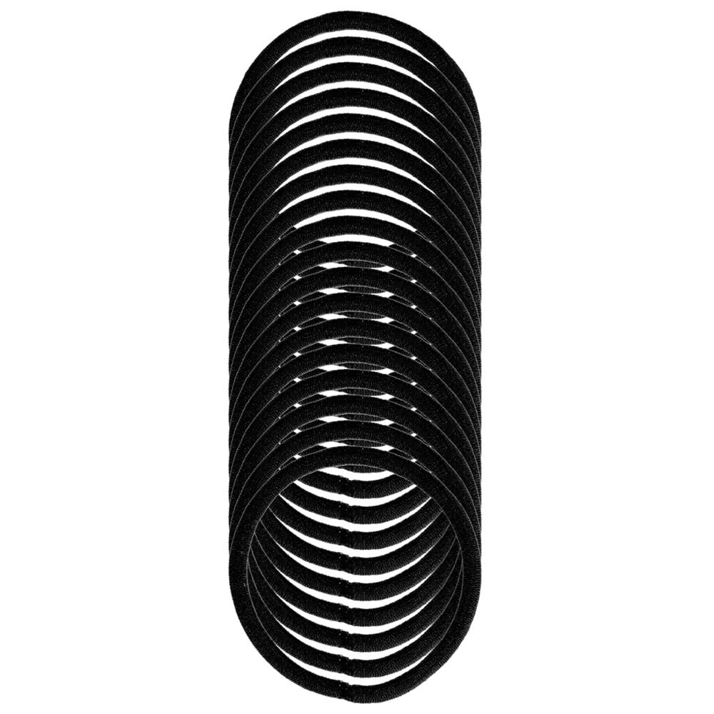 Denman Zopfgummis 4 mm, 18er Karte, schwarz