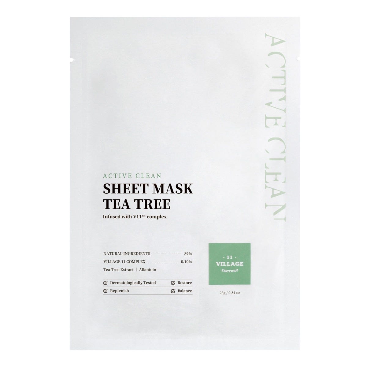 11 Village Factory Active Clean Sheet Mask 23 g