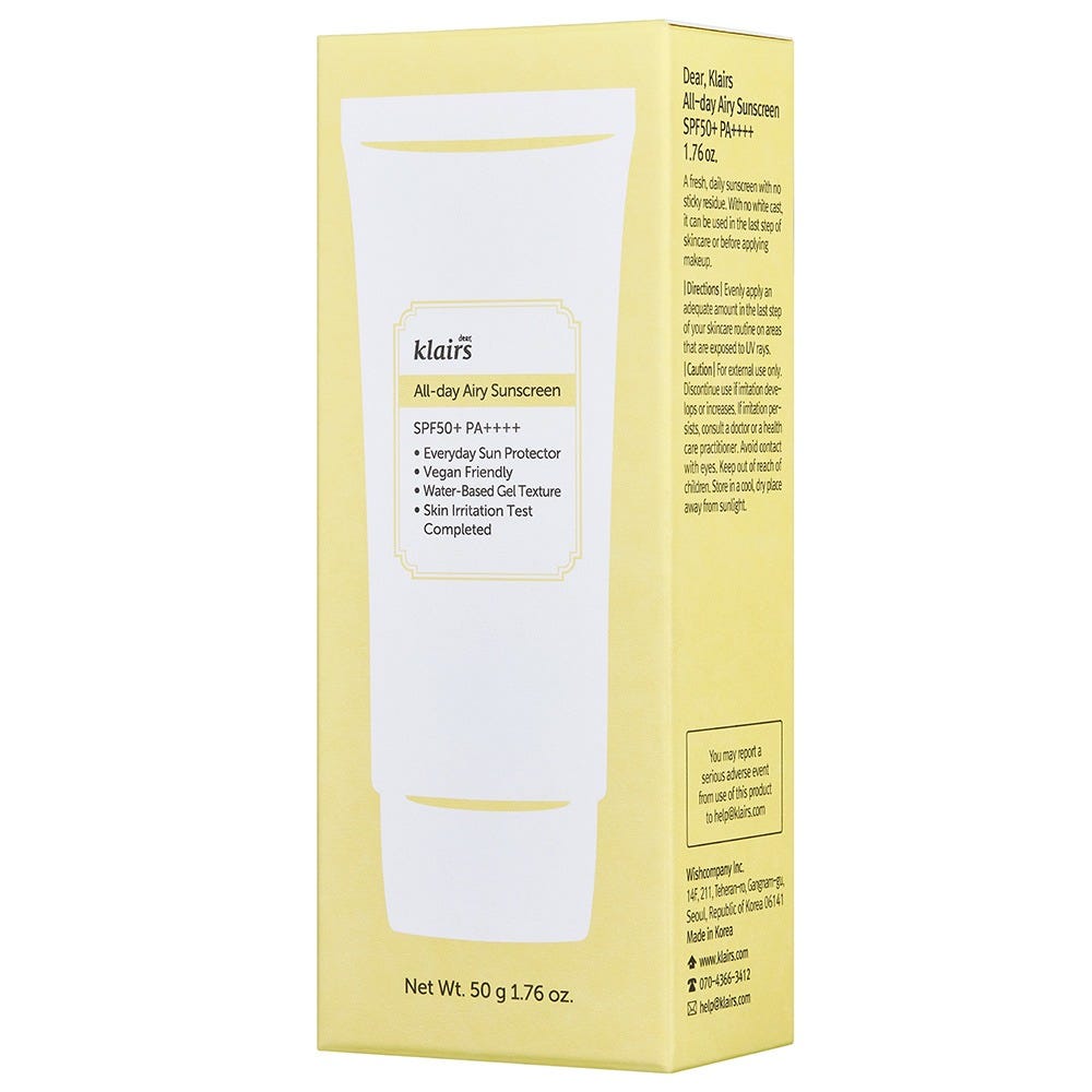 Dear, Klairs All-Day Airy Sunscreen 50 g