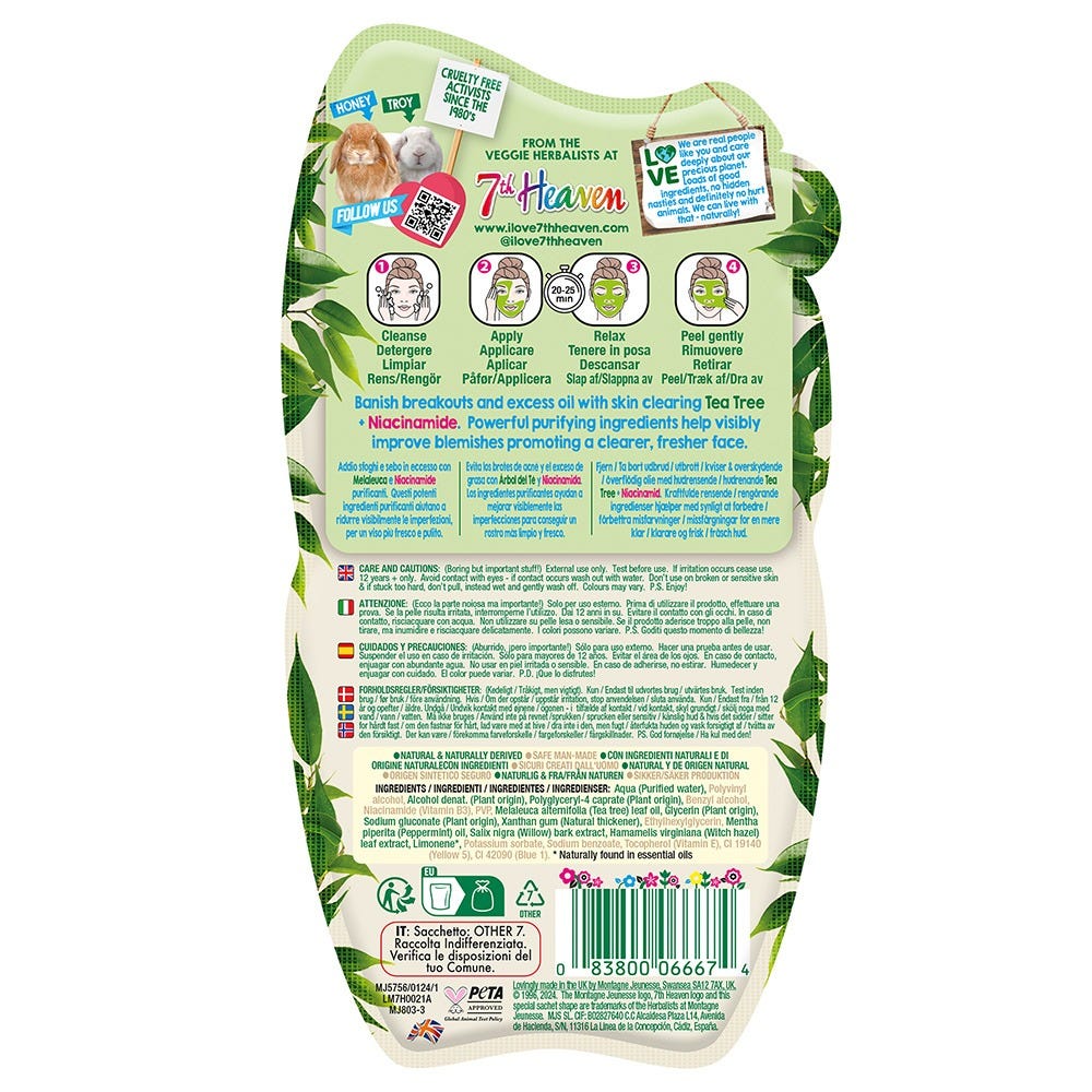 7th Heaven Tea Tree Peel-Off with Niacinamide 10 ml