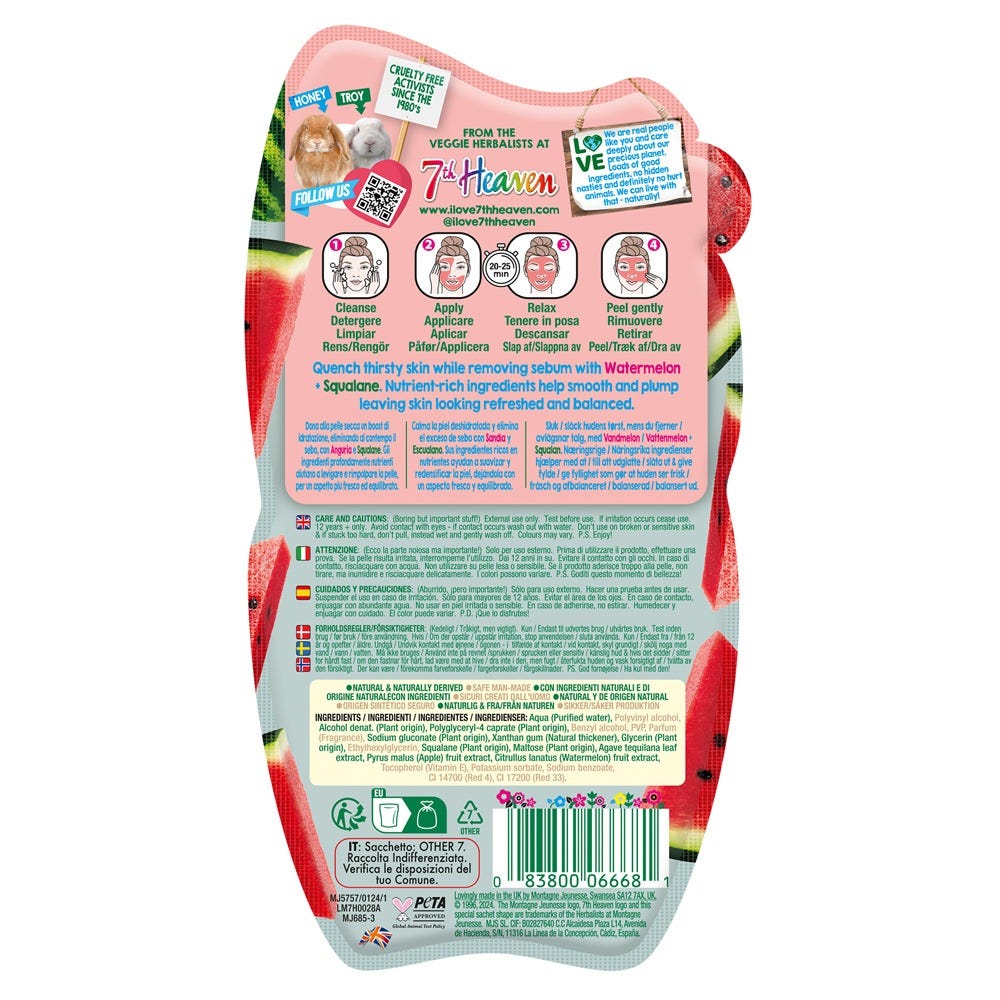 7th Heaven Watermelon Peel-Off with Squalane 10 ml