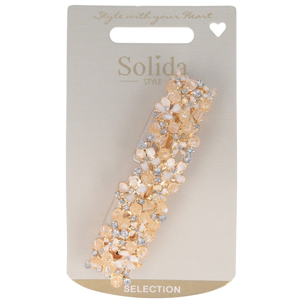 Solida Patentspange Blume gold