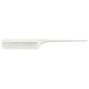 JRL Professional Fine Teeth Tail Comb 8.5" white