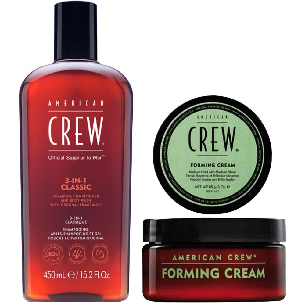 American Crew Classic 3-in-1 Shampoo & Forming Cream Duo Bundle