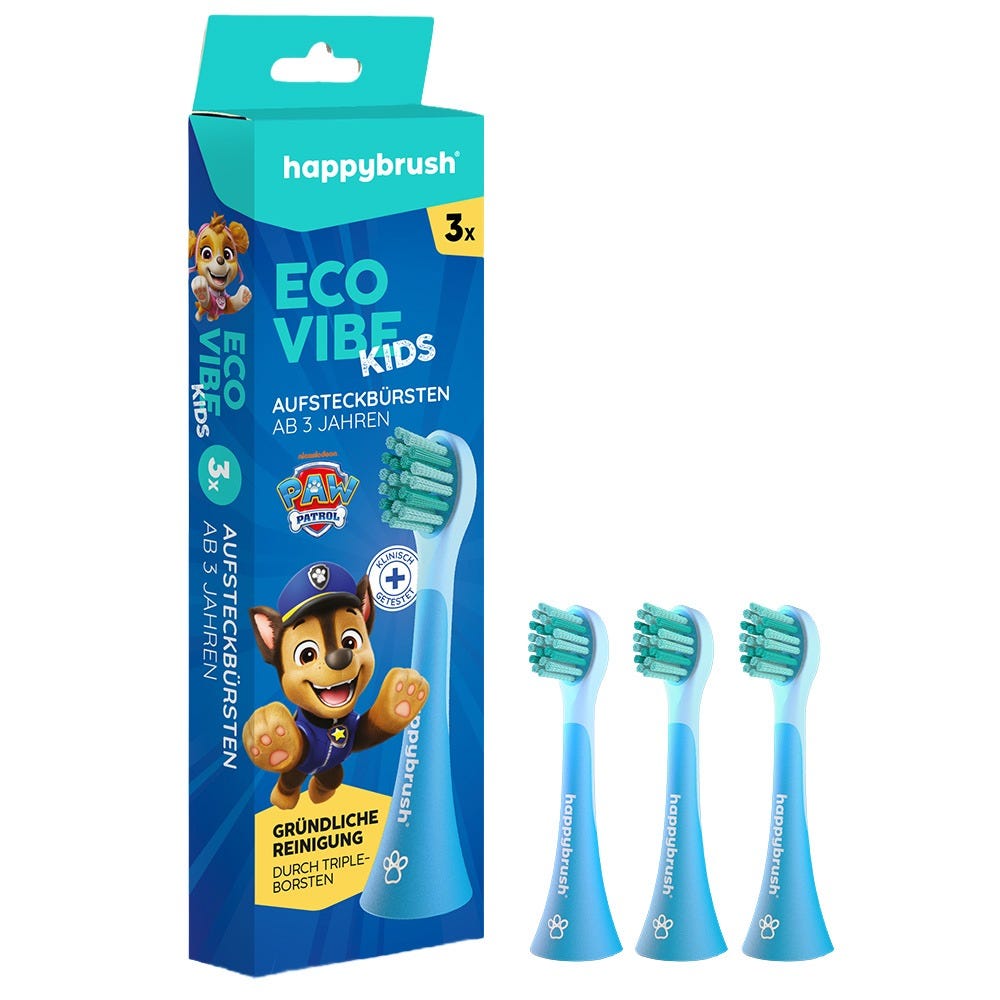 Happybrush Aufsteckbürsten EcoVibe Kids 3 Stück