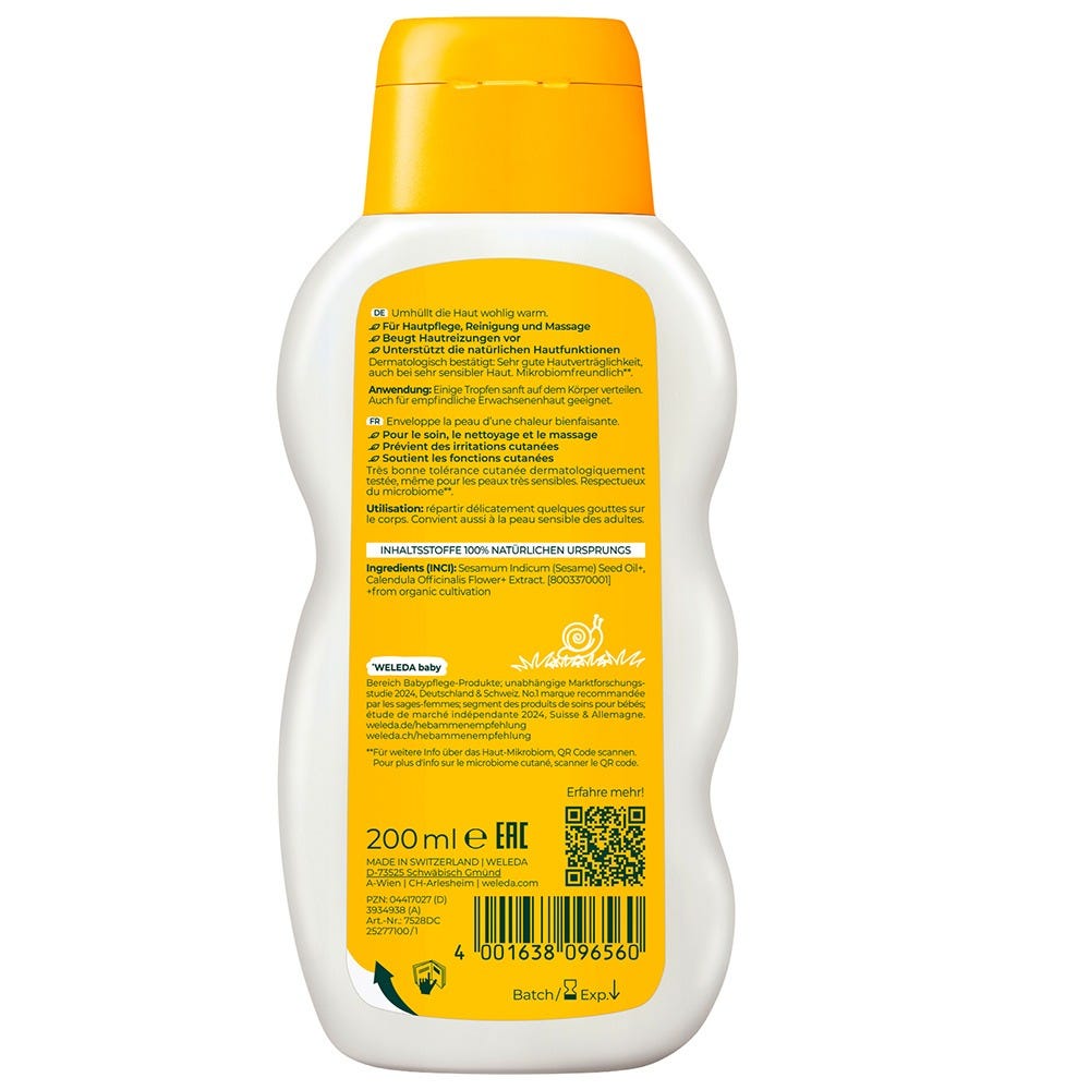 Weleda Calendula Pflegeöl Parfümfrei 200 ml