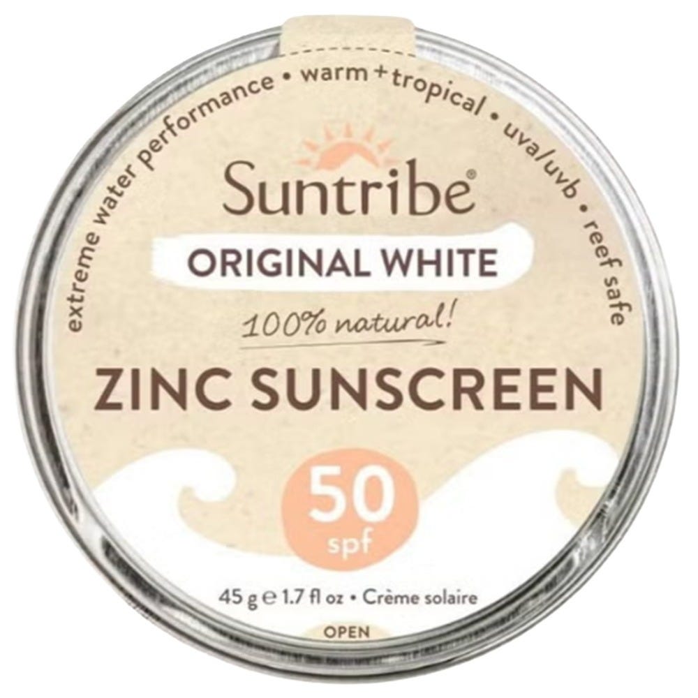 Suntribe Zink Sunscreen Sonnencreme LSF 50 Sport weiß 45 g