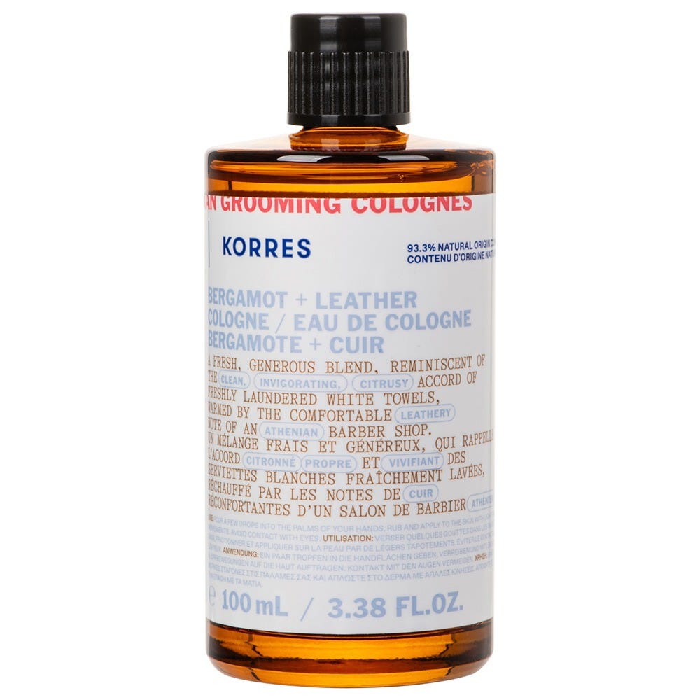 Korres Men Athenian Grooming Eau De Cologne mit Bergamotte + Ledernoten 100 ml