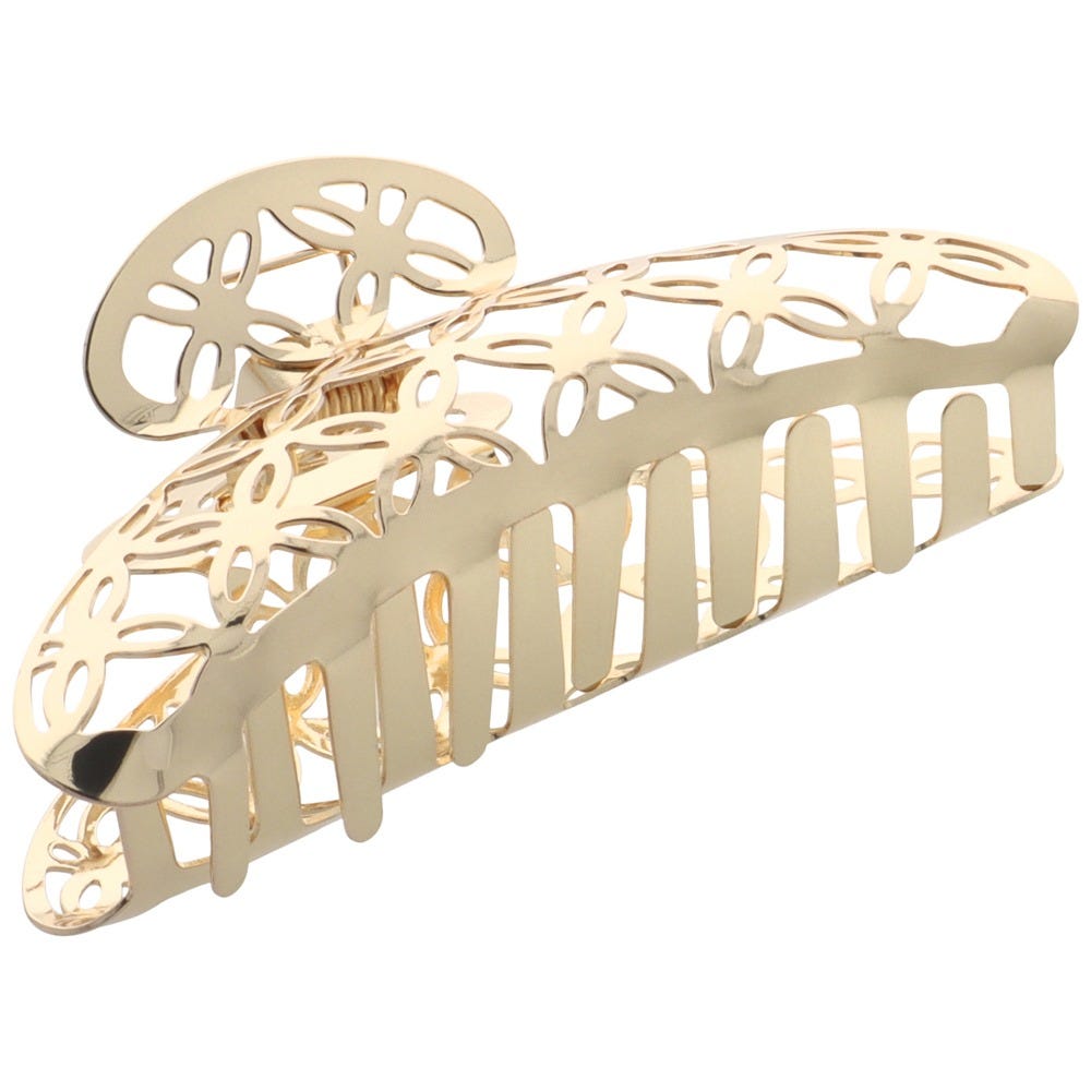 Solida Haarklammer light gold gestanzt 7 cm