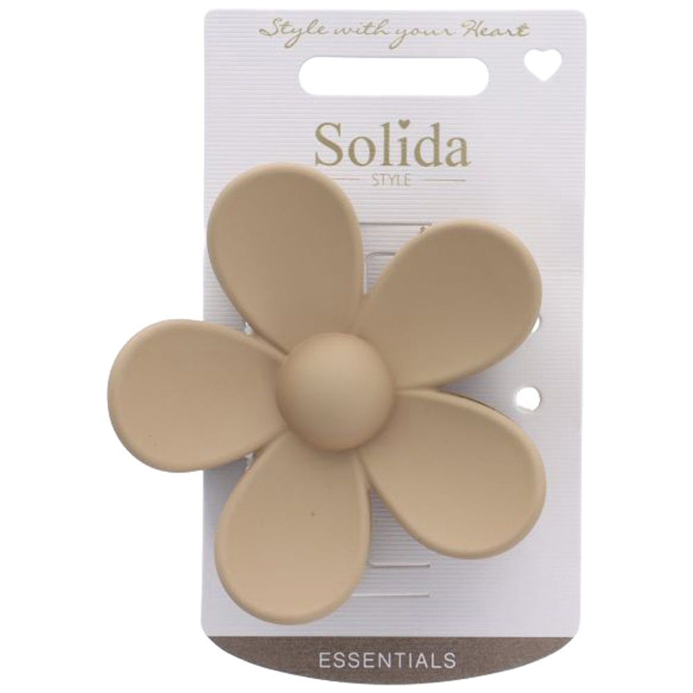 Solida Haarklammer Blume beige 1 Stück