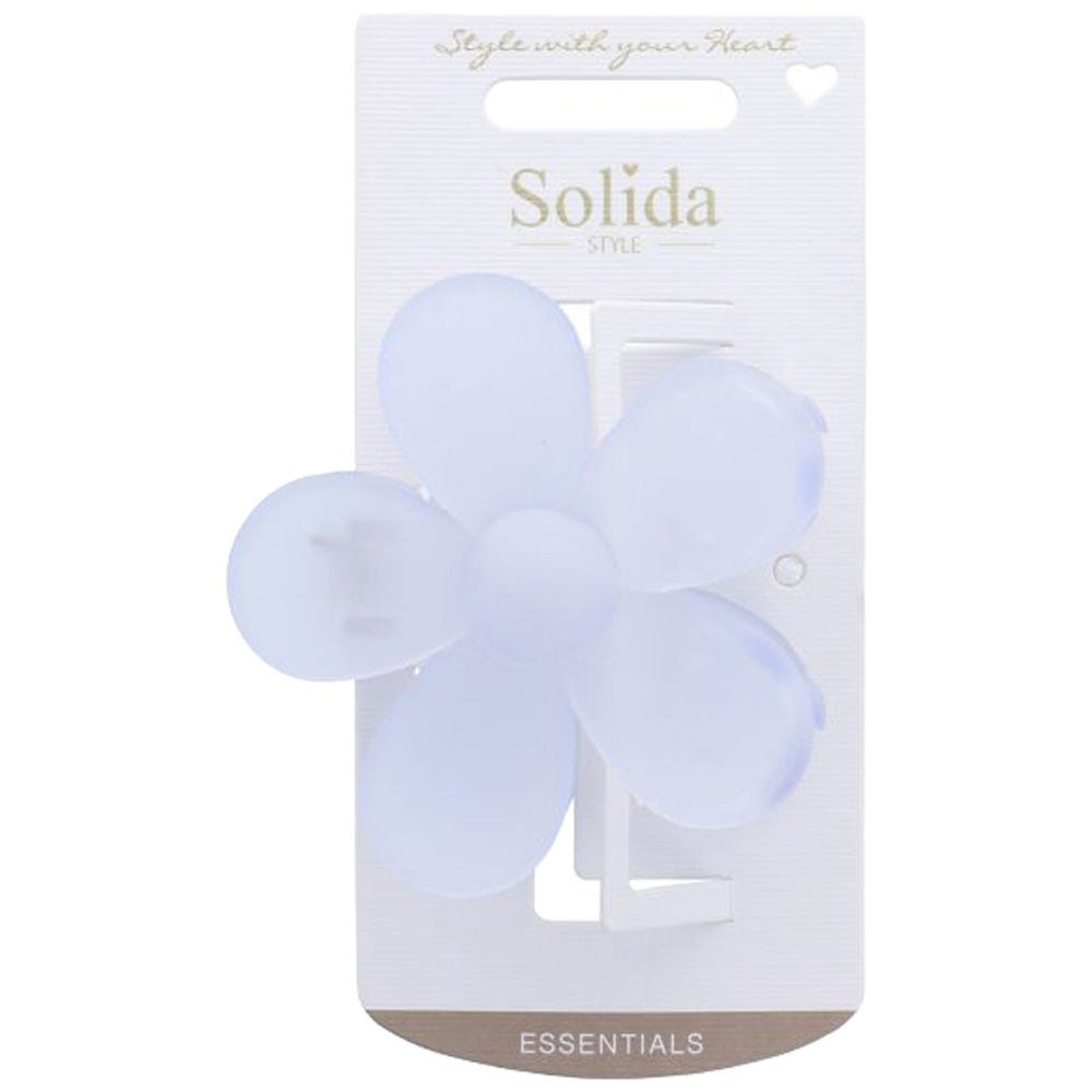 Solida Haarklammer Blumenform blau 1 Stück