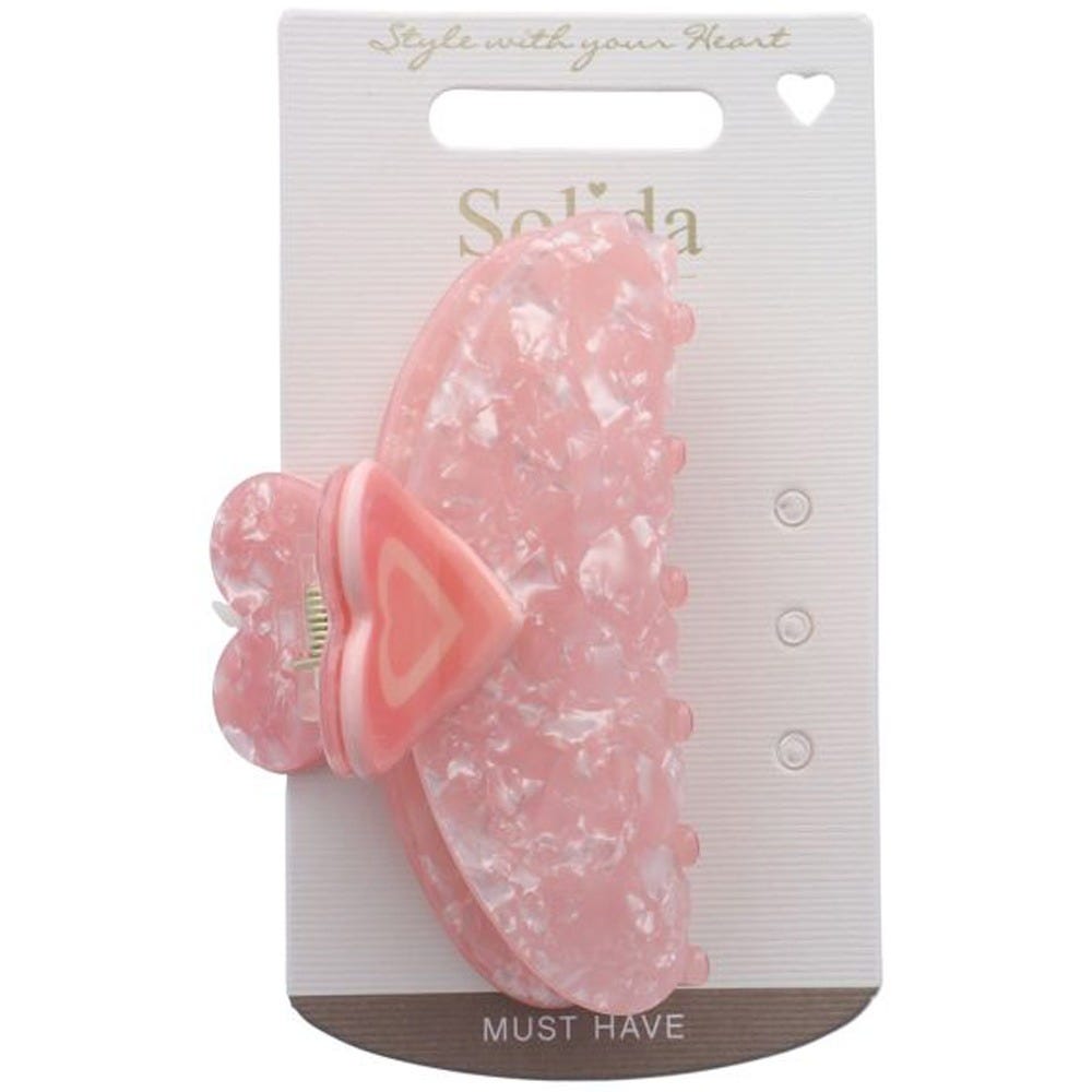 Solida Haarklammer Herz rosa 1Stk.