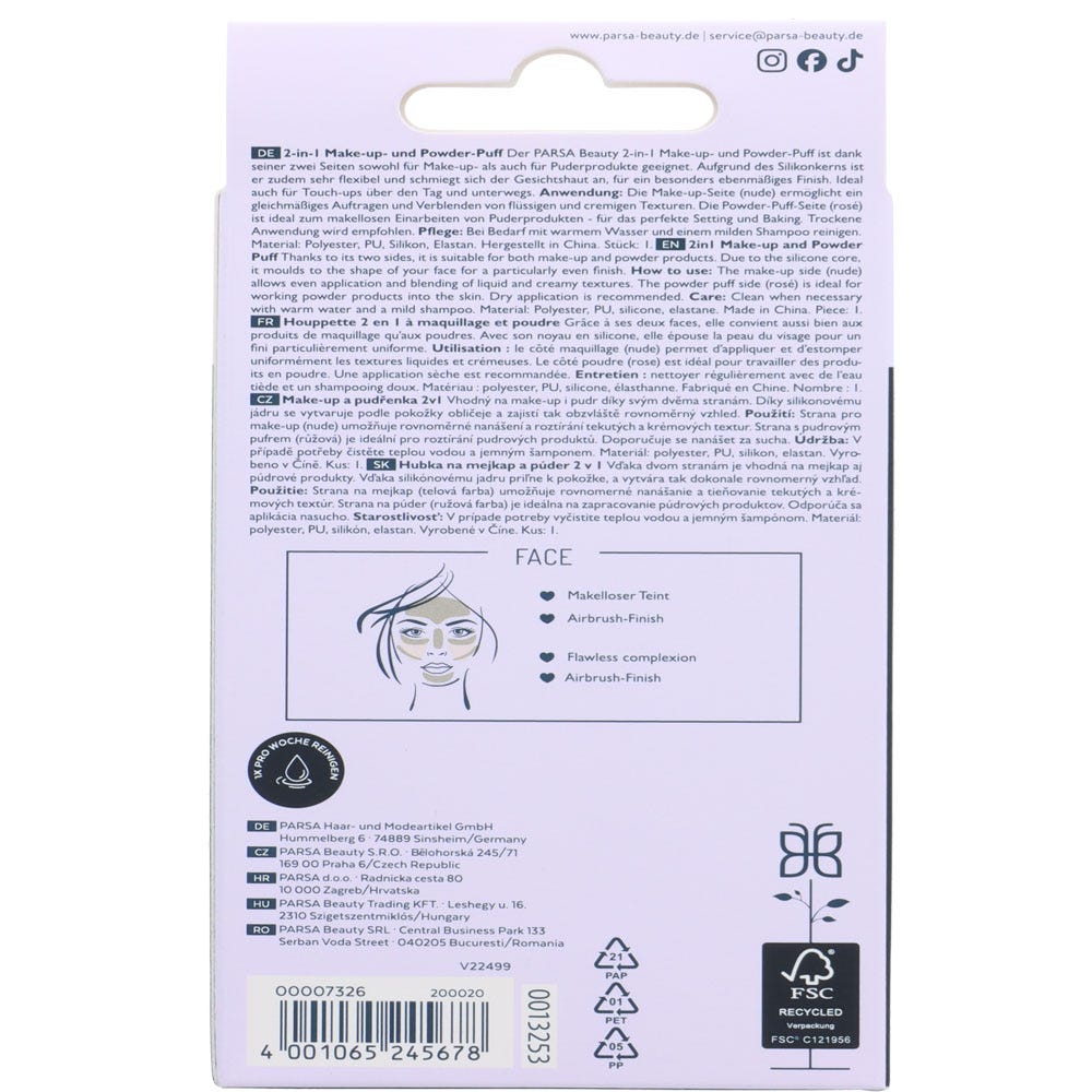 PARSA Beauty 2 in 1 Make-up und Powder Puff