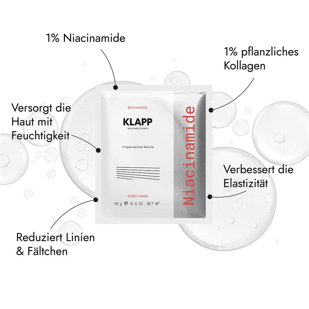 Klapp Niacinamide Triple Action Refine Sheet Mask