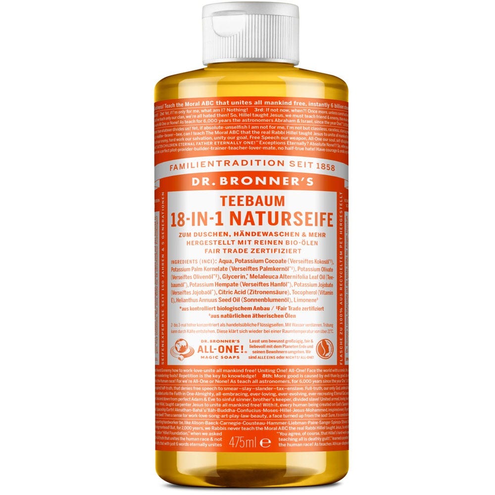 Dr. Bronner's 18-in-1 Naturseife Teebaum 475 ml