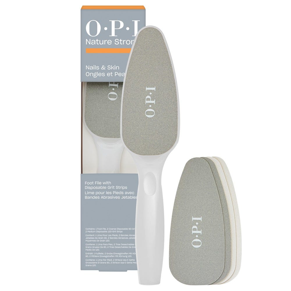OPI Nature Strong Nails & Skin Dual Sided Foot File with Disposable Strips 80er/120er Grit