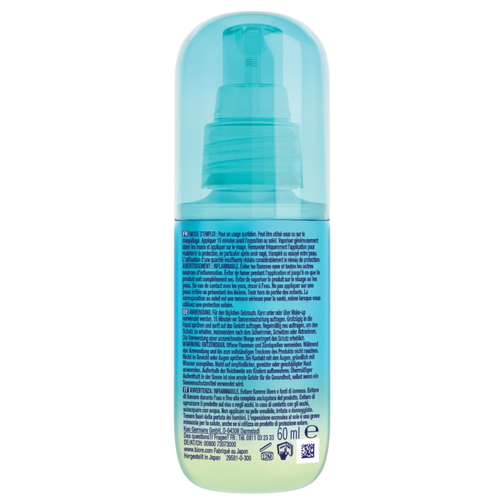 Bioré Aqua Rich UV LSF 50 Unsichtbares Gesichtsspray 60 ml