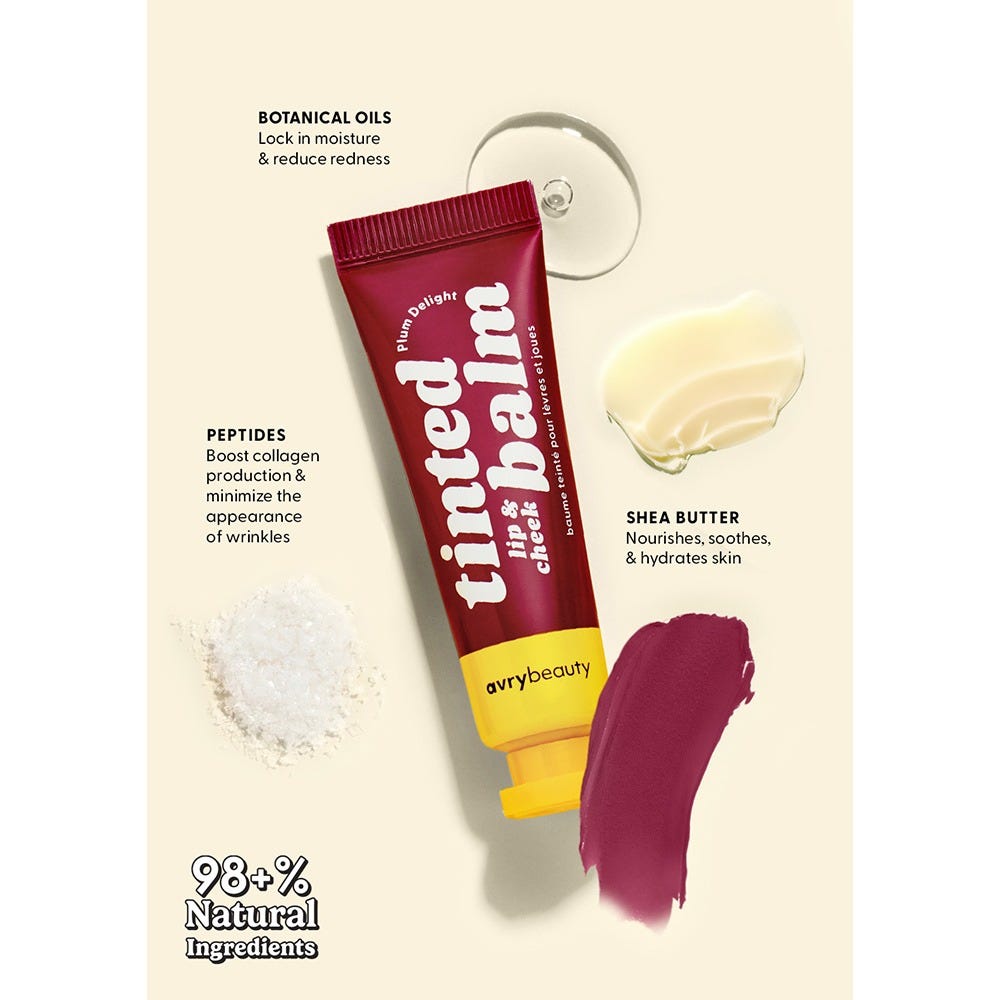 AvryBeauty Lip & Cheek Tinted Balm Plum Delight
